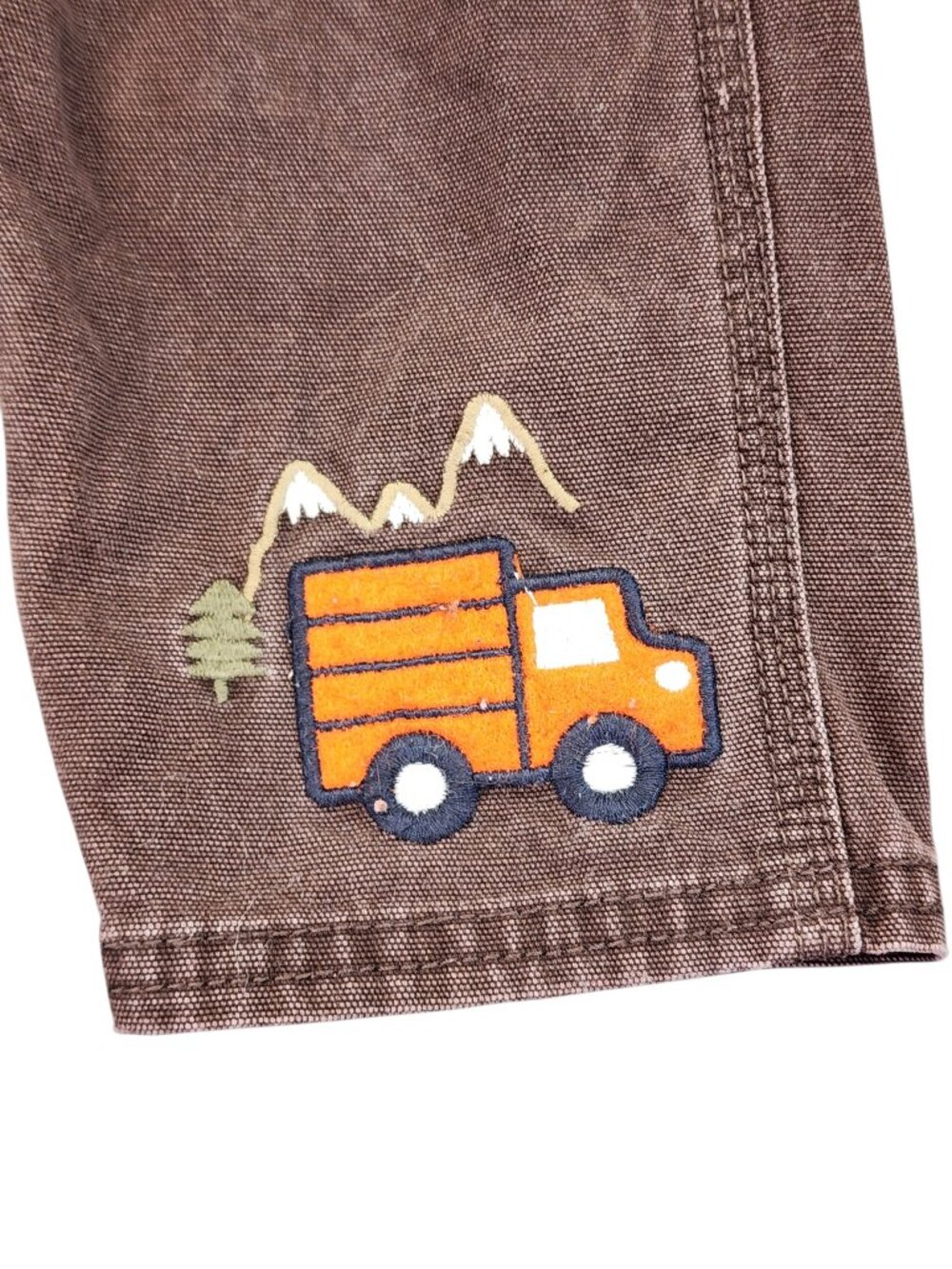 OshKosh Bgosh Vestbak Boys Overall Bibs 12 Months Brown Vintage - Picture 2 of 9